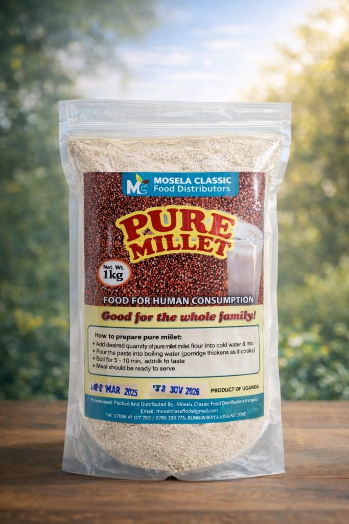 mosela Pure millet flour outdoors in sunlight